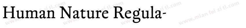 Human Nature Regula字体转换
